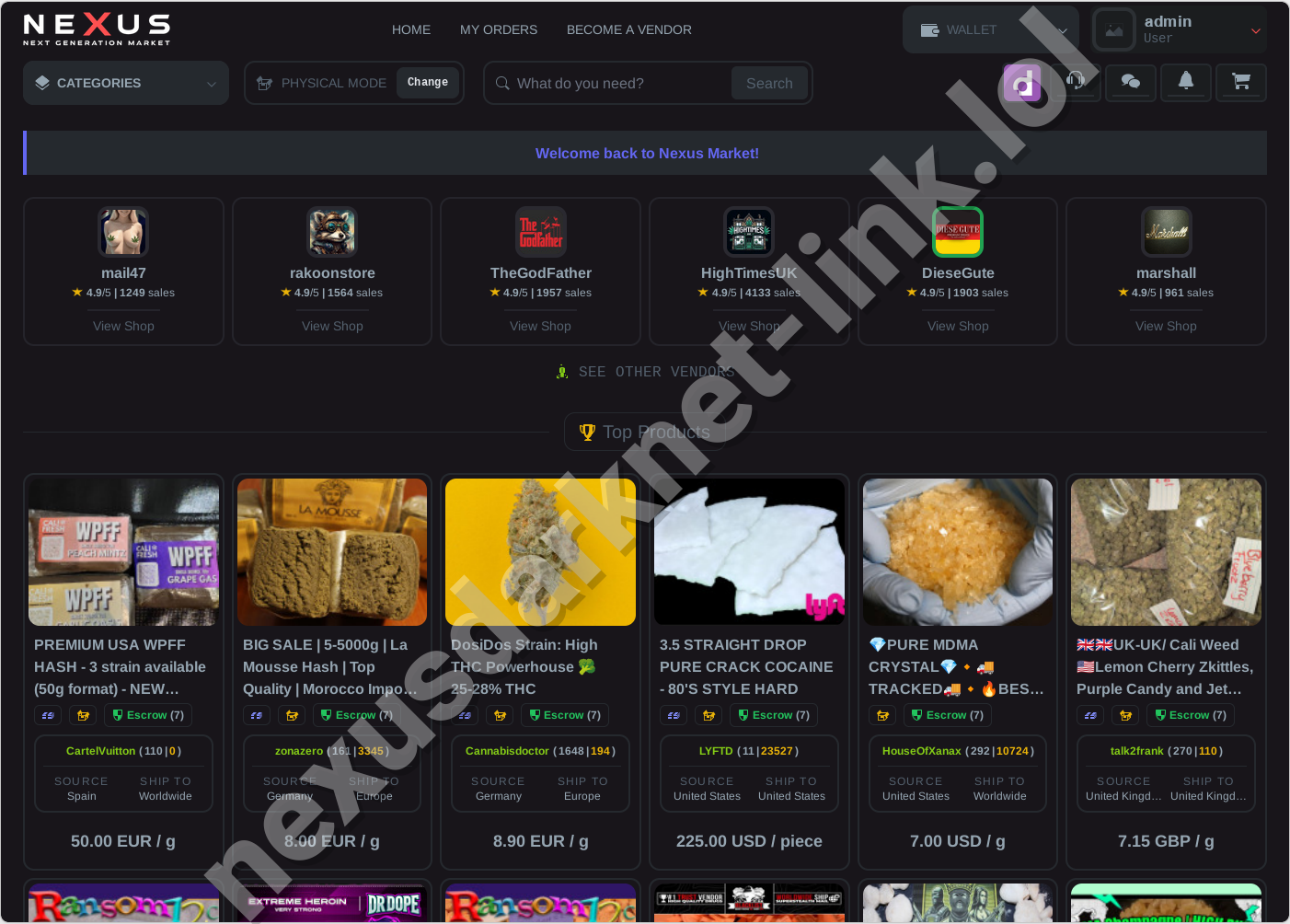 Nexus Darknet Market Homepage via Official Nexus Mirrors